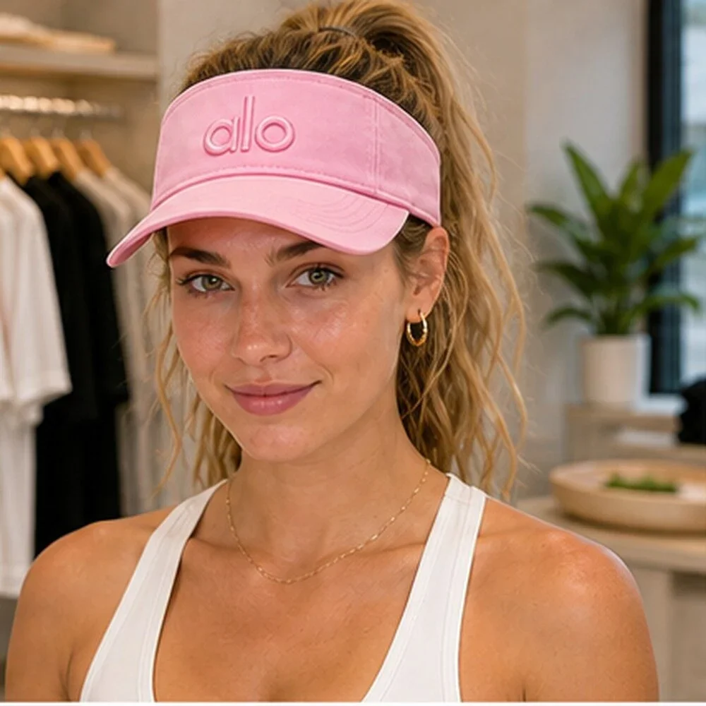 ALO Yoga Pink Everyday Open Top Visor Hat OS